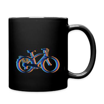 Surrealistisches Regenbogen Hybrid Fahrrad - Tasse einfarbig - Schwarz - Rechts