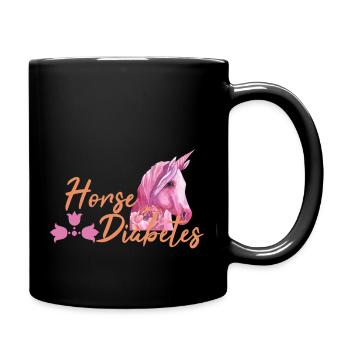 diabetes horse - Full Colour Mug - black - Right
