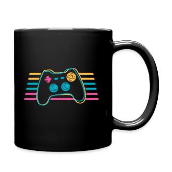 Gamepad Joystick Controller Colorful Gamer - Full Colour Mug - black - Right