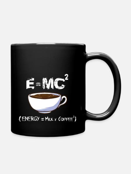 Kaffee Energie Formel - Kaffeetrinker Koffein - Tasse einfarbig - Schwarz