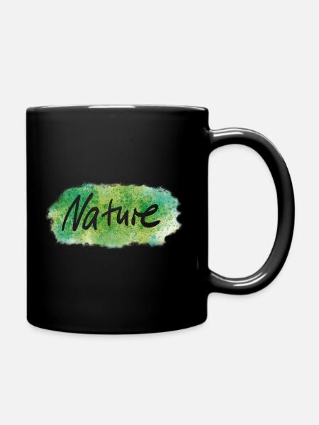 Nature - Tasse einfarbig - Schwarz