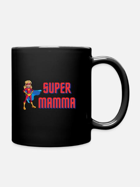 super Mutter - Tasse einfarbig - Schwarz