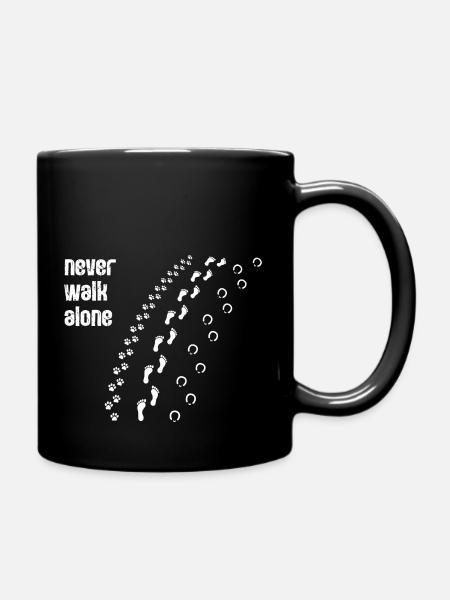 Never walk alone cheval cadeau hobby dressage - Mug uni - noir