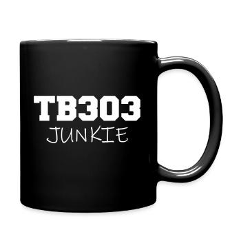 TB303 Junkie Rave Bass Techno Bassline Synthesizer - Full Colour Mug - black - Right
