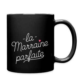 Marraine parfaite cadeau demande marraine - Mug uni - noir - Droite