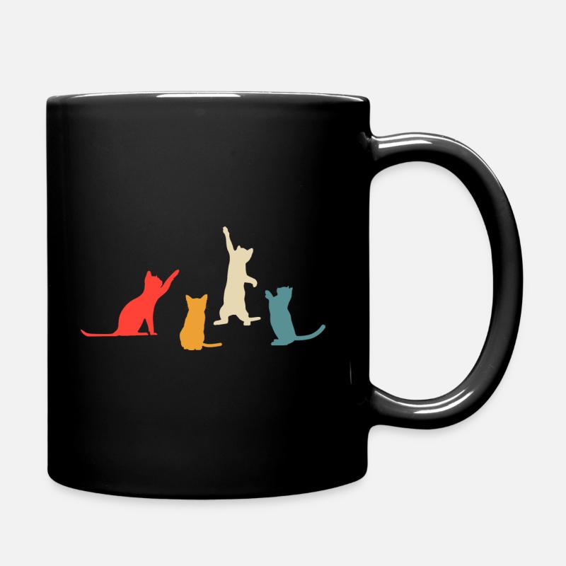 Cats Cat Choice Choose School Start Show Up - Full Colour Mug - black
