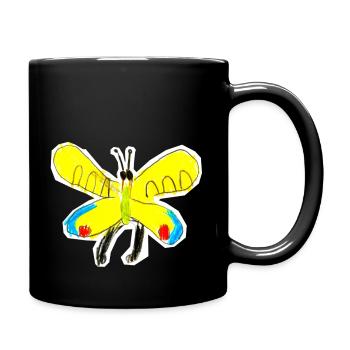 Schmetterling 02 - Tasse einfarbig - Schwarz - Rechts
