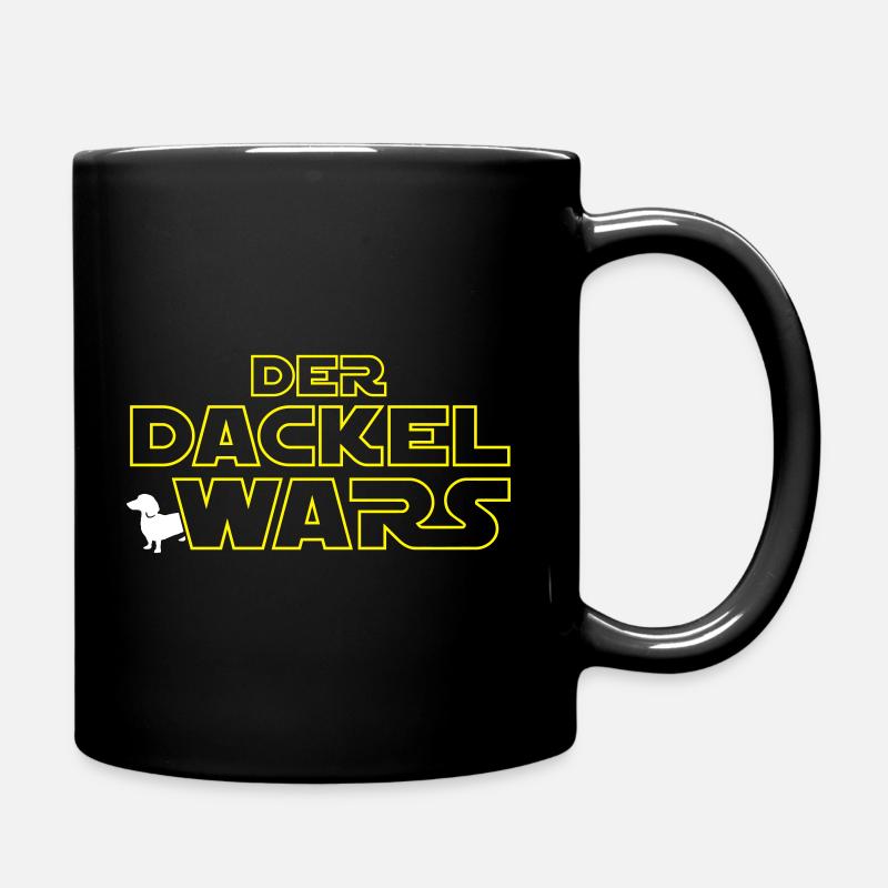 Der Dackel Wars - Farbwechsel möglich - Tasse einfarbig - Schwarz