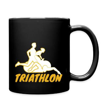 Chemise de triathlon, Triathlet Geschenkidee Triathlète - Mug uni - noir - Droite