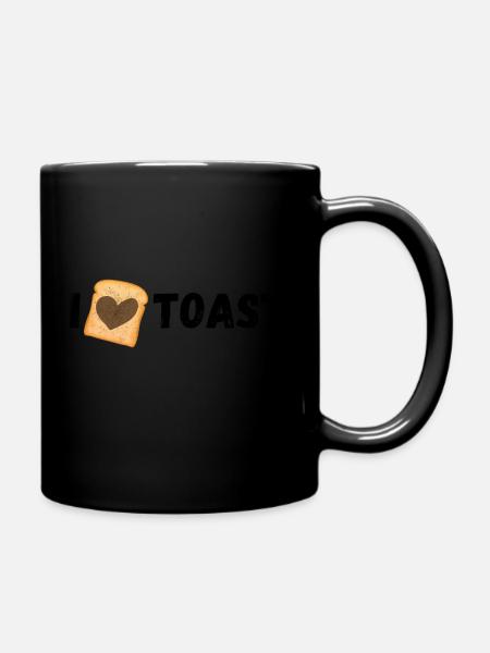 I love toast - Mug uni - noir