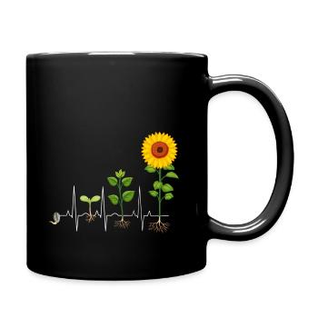 Jardin - Cadeau amusant Heartbeat - Mug uni - noir - Droite