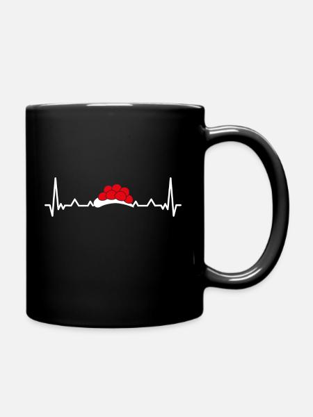 Herzschlag Bollenhut Schwarzwald EKG - Tasse einfarbig - Schwarz