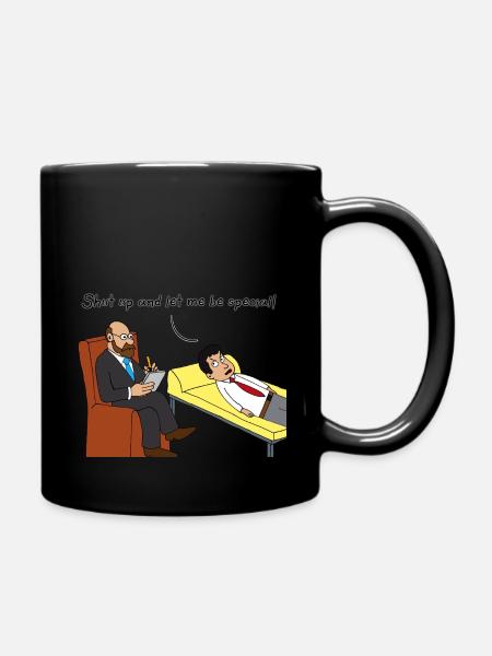 Therapie - Tasse einfarbig - Schwarz