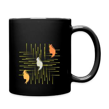 Gift idea, arts, friends, family, graphic, fun - Full Colour Mug - black - Right