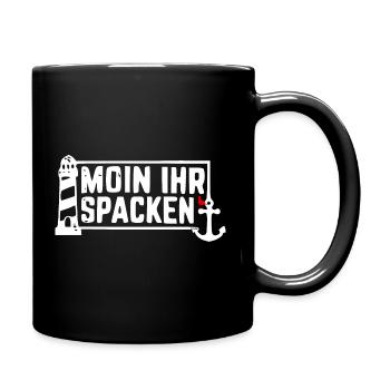 MOIN IHR SPACKEN - Ostseeliebe - Tasse einfarbig - Schwarz - Rechts