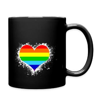 Rainbow Kleidung Regenbogen Mann Pride outfit - Tasse einfarbig - Schwarz - Rechts