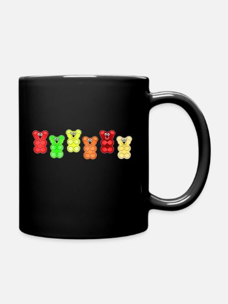 Gummy bears - Full Colour Mug - black