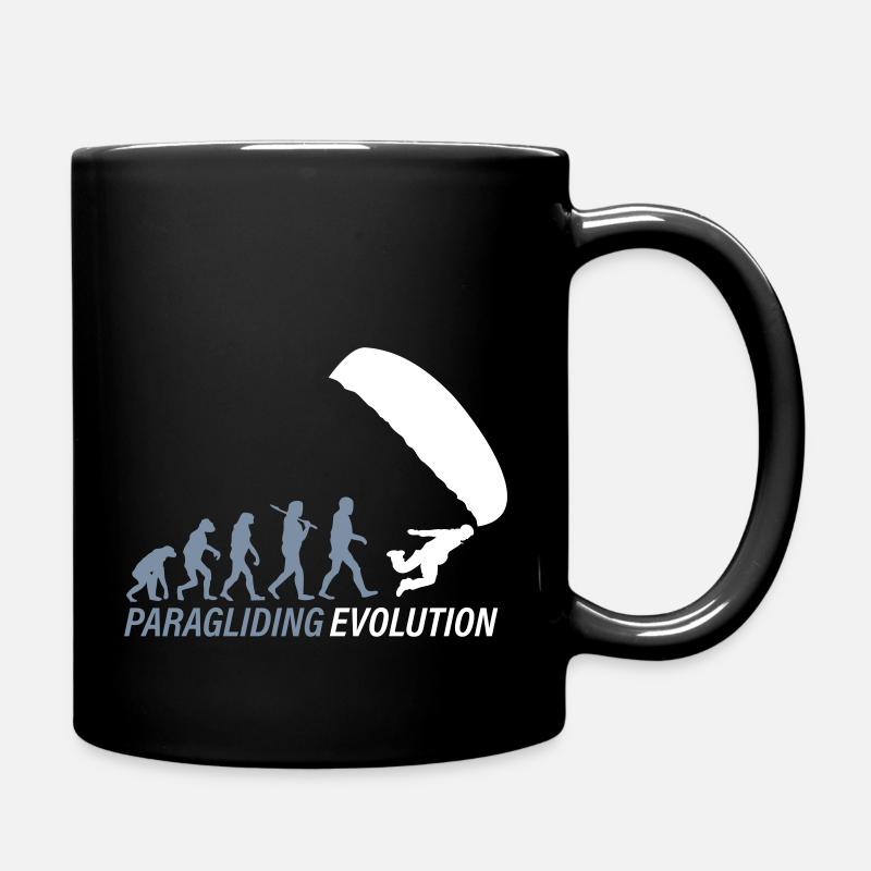 Paragliding Evolution - Full Colour Mug - black