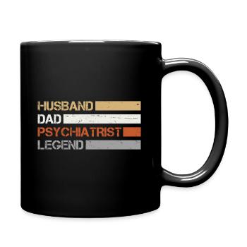 Rétro mari papa et psychiatre légendaire - Mug uni - noir - Droite