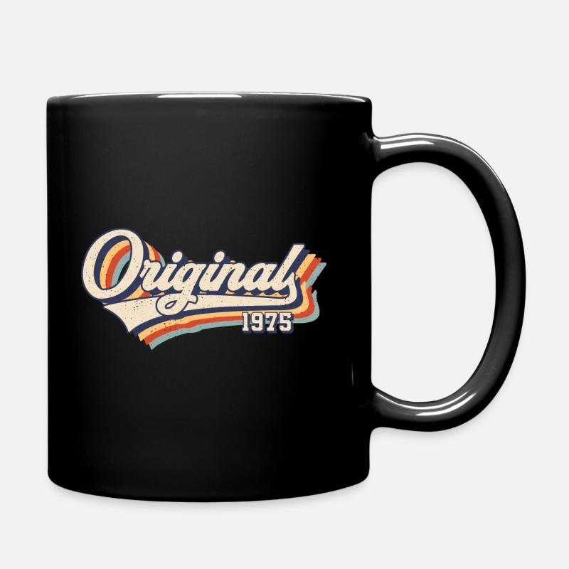 Original 1975 Vintage 46th Birthday Gift - Full Colour Mug - black