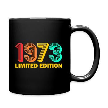 1973 geboren Jahrgang 1973 Geschenk Geburtstag - Tasse einfarbig - Schwarz - Rechts