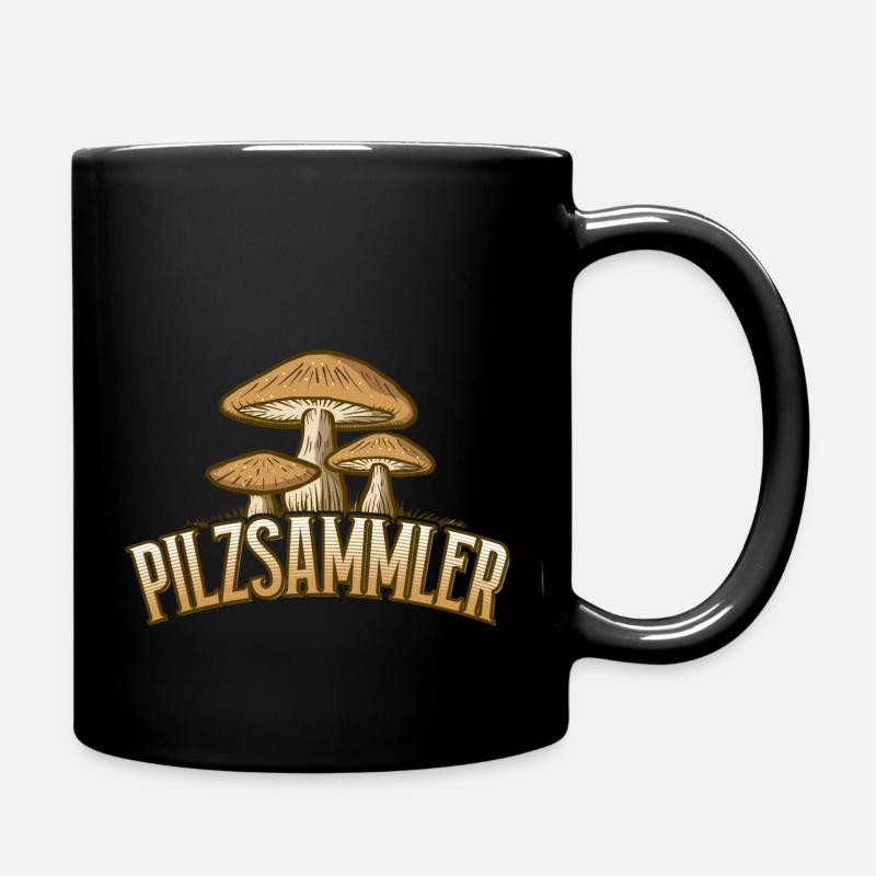 Pilze Pilzsammler Waldpilze Geschenk - Tasse einfarbig - Schwarz