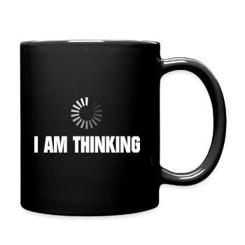Je pense - Mug uni - noir - Droite
