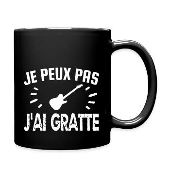 je peux pas j'ai gratte - Mug uni - noir - Droite