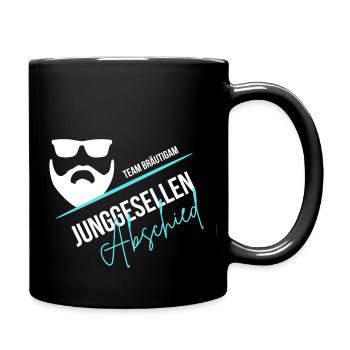 Team Bräutigam, Junggesellenabschied, Poltern, JGA - Tasse einfarbig - Schwarz - Rechts