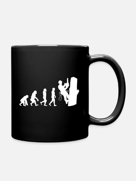 Arborist Tree Climber Climbing Trimmer Evolution - Full Colour Mug - black