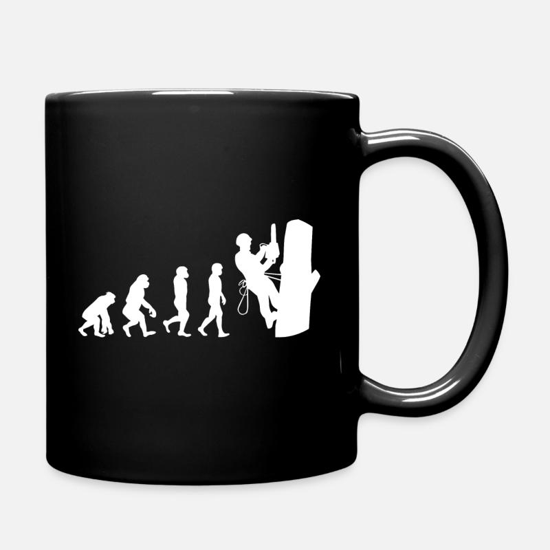 Baumpfleger Baumkletterer Kletter trimmer Evolution - Tasse einfarbig - Schwarz