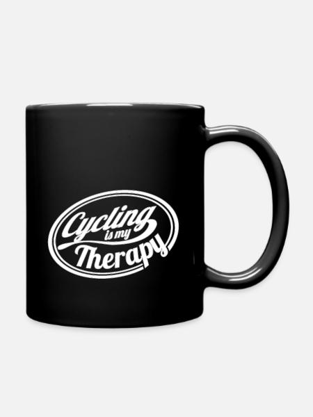 Le cyclisme est ma thérapie - Bicycle Mountain Bike - Mug uni - noir