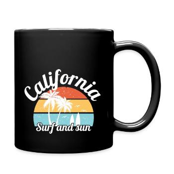 kalifornische Brandung und Sonne - Tasse einfarbig - Schwarz - Rechts