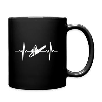 Bois Bûcheron Tronçonneuse Tronçonneuse Forest Cadeau - Mug uni - noir - Droite