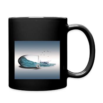 Illustration Hydravion - Mug uni - noir - Droite