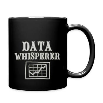 Data Whisperer Design für einen Statistiker - Tasse einfarbig - Schwarz - Rechts