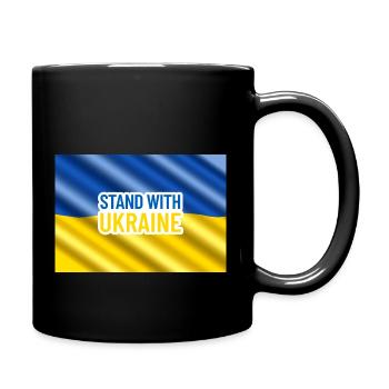 Drapeau Ukraine, Soutien Ukraine, avec l'Ukraine - Mug uni - noir - Droite