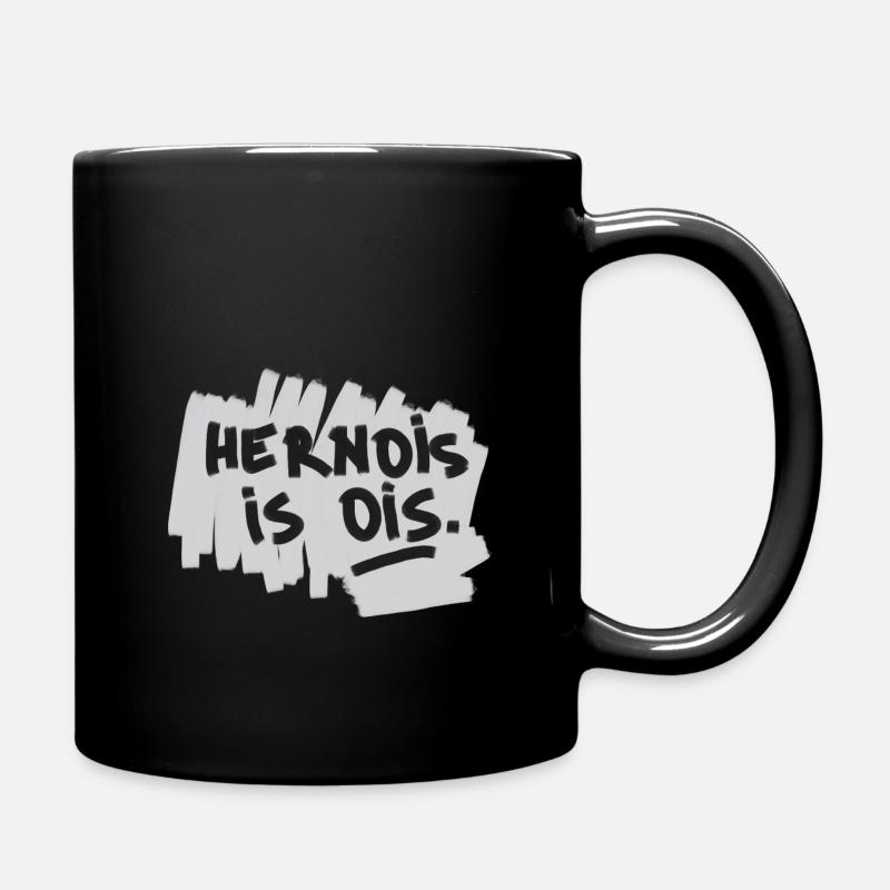 Hernois is ois - Tasse einfarbig - Schwarz