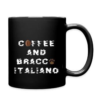 Café et bracco italiano - Mug uni - noir - Droite