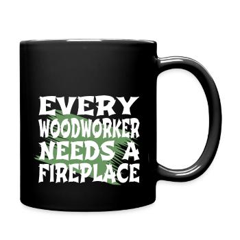travail forestier forestier marteau-piqueur en bois citation amusante - Mug uni - noir - Droite