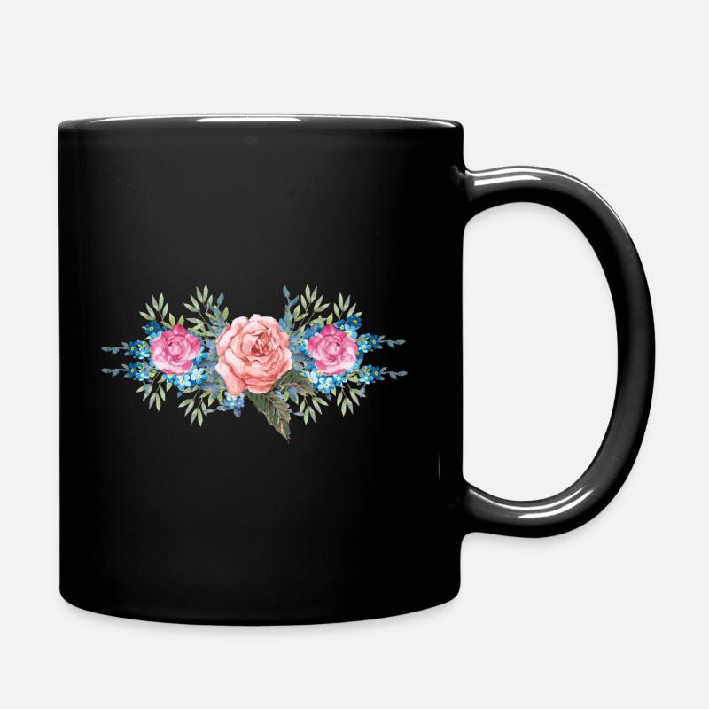 Couronne de fleurs - Mug uni - noir