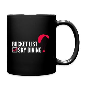 Bucket List Sky Diving - Tasse einfarbig - Schwarz - Rechts