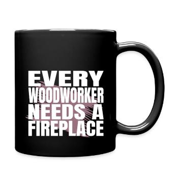 union charpentier amour cutter forestier charpentier scie - Mug uni - noir - Droite
