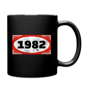 Year of birth in the label 1982 - Full Colour Mug - black - Right