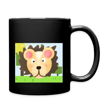 Lion - Full Colour Mug - black - Right
