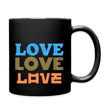 What is Love Love Love - Tasse einfarbig - Schwarz - Rechts