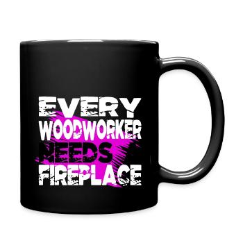construction carpenter - Tasse einfarbig - Schwarz - Rechts