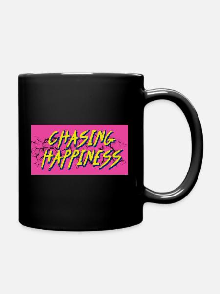 cHASING hAPINESS - Tasse einfarbig - Schwarz