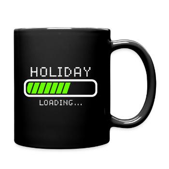 Urlaub Ferien Sommerurlaub Winterurlaub - Tasse einfarbig - Schwarz - Rechts