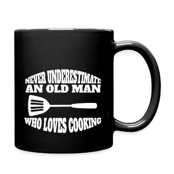 Kochen Koch lustige Bäcker Geschenk Hobbykoch - Tasse einfarbig - Schwarz - Rechts